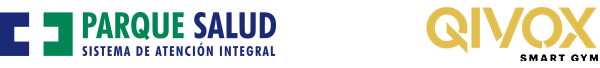 Parque Salud y Qivox logos